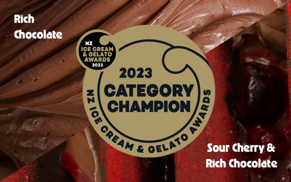 Double Chocolate Category Award winners at the NZ Ice Cream and Gelato Awards 2023! Island Gelato