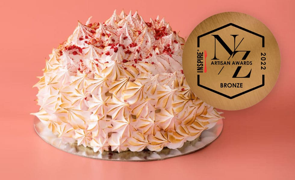 Summer Bombe Alaska Gelato Cake Wins a Bronze Award at 2022 Inspire+ NZ Artisan Awards