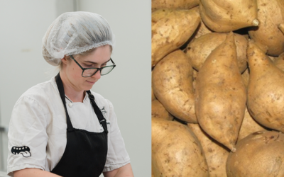 Our patisserie superstar develops world’s first upcycled Tokatoka kumara gelato