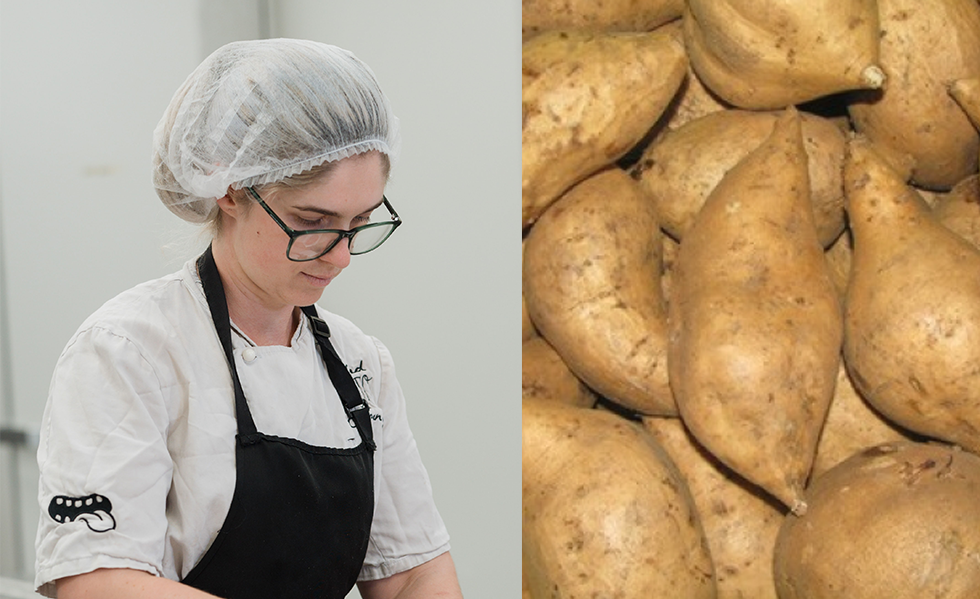 Our patisserie superstar develops world’s first upcycled Tokatoka kumara gelato