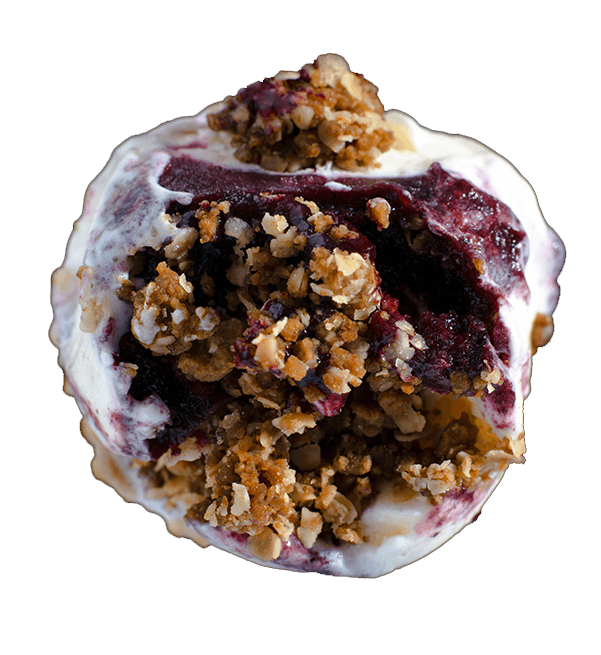 Crème Fraiche Blueberry Crumble